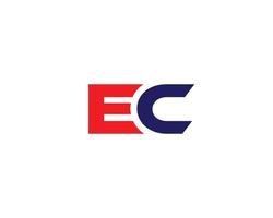 ec ce logotyp design vektor mall