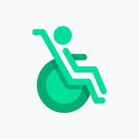 Handicap-Symbol. medizinische Ikone. Perfekt für die Präsentation von mobilen Apps auf der Website und andere Projekte. Icon-Design flachen Stil vektor