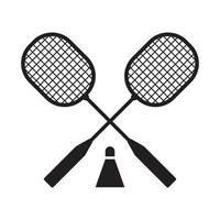 badminton racketar och volant vektor