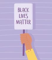 svarta liv spelar roll och stoppar kampanjen för medvetenhet om rasism vektor