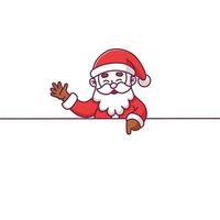 süße Weihnachtsmann-Cartoon-Figur vektor