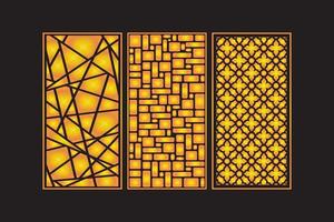 islamic dekorativ laser skära paneler mall med abstrakt geometrisk blommig laser vektor