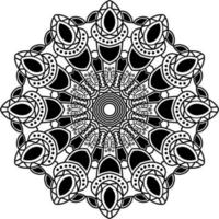 Das gezeichnete Mandala-Muster eignet sich für andere Designsammlungsbücher als Ornamente vektor