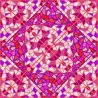 nahtloses muster des dekorativen kaleidoskops. kreative optische täuschungen mosaikverzierung. vektor