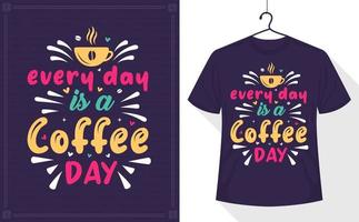 varje dag är en kaffe dag vektor