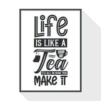 Das Leben ist wie eine Tasse Tee – es kommt darauf an, wie man es zubereitet vektor