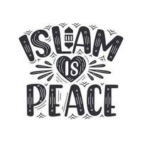 ramadan ladda om din jag är en- muslim religion helig månad typografi. vektor