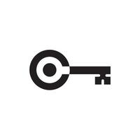 Schlüssel-Logo-Design-Vorlage sicheres Symbol vektor