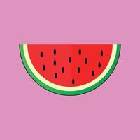 Fruchtserienvektor, niedlicher Wassermelonenfruchtvektor. ideal zum Lernen für Kinder sowie Symbole. vektor