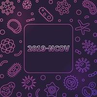 2019-ncov vektor begrepp översikt färgad ram eller illustration