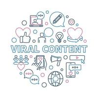 virale Inhaltsvektor runde kreative Konzeptentwurfsillustration vektor
