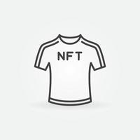 nft Sport T-Shirt Liniensymbol. Nicht fungible Token-Fußball-T-Shirt-Vektorkonzeptzeichen vektor