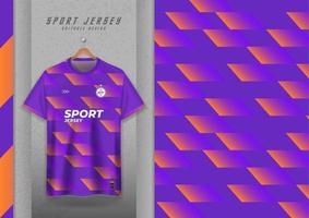Stoffmusterdesign für Sport-T-Shirts, Fußballtrikots, Lauftrikots, Trikots, Turntrikots, lila. vektor