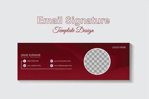 professionelles Design von E-Mail-Signaturvorlagen vektor