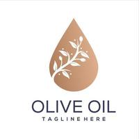 moderne olivfarbene Logo-Vorlage vektor