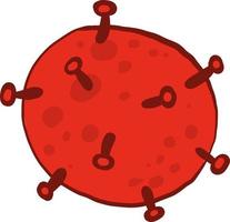 röd korona virus , illustration, vektor på vit bakgrund