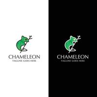 Chamäleon-Logo-Icon-Design-Vektor vektor