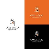 Eule-Logo-Logo-Design-Symbol-Vorlage vektor