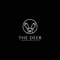 Deerlogo-Vektor-Icon-Design-Vorlage vektor