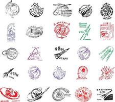 Briefmarken der UdSSR zum Thema Weltraum. übersetzung tag der kosmonautik moskau internationales postamt, kosmos-30, tag der kosmonautik jahrestag des gruppenfluges ins weltall