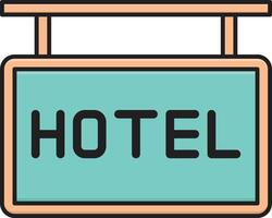 hotell styrelse vektorillustration på en bakgrund. premium kvalitet symbols.vector ikoner för koncept och grafisk design. vektor