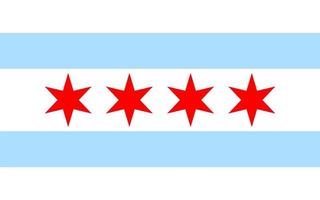 chicago flagga ikon vektor