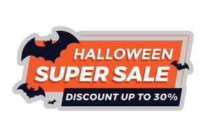 halloween vektor super försäljning rabatt märka rabatt upp till 30 procent