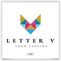brev v color logotyp premie elegant mall vektor eps 10