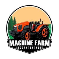 Maschinenfarm-Logo-Icon-Design-Vektor vektor