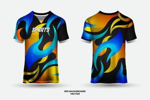 fantastisches gewelltes Jersey-Design, geeignet für Sport, Rennen, Fußball, Gaming und E-Sport-Vektor vektor