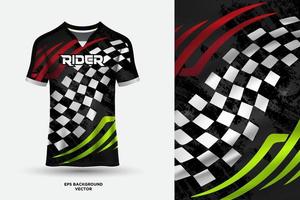 futuristisches und fantastisches T-Shirt-Trikot-Design, geeignet für Sport, Rennen, Fußball, Gaming und E-Sport-Vektor vektor