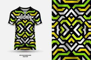 modern t skjorta jersey design lämplig för sporter, tävlings, fotboll, gaming och e sporter vektor