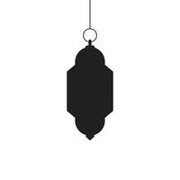 eps10 svart vektor ramadan lykta eller dinglare fast konst ikon isolerat på vit bakgrund. ficklampa eller lampa symbol i en enkel platt trendig modern stil för din hemsida design, logotyp, och mobil app