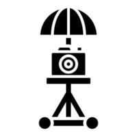 Regenschirm-Kamera-Icon-Stil vektor