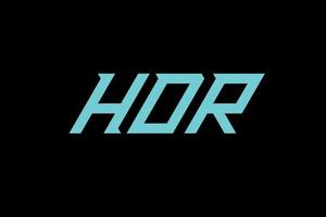 hdr brev och alfabet logotyp design vektor