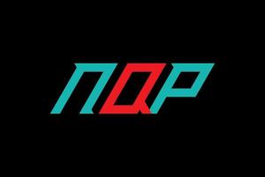 nqp-Buchstaben- und Alphabet-Logo-Design vektor