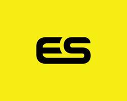 es se logotyp design vektor mall