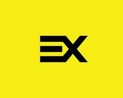 ex xe logotyp design vektor mall