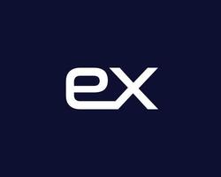 ex xe logotyp design vektor mall