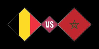 belgien vs marokko flaggenkonzept. Vektor-Illustration. vektor