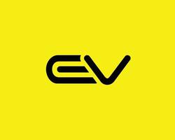 ev ve-Logo-Design-Vektorvorlage vektor