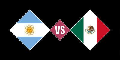 argentinien vs mexiko flaggenkonzept. Vektor-Illustration. vektor