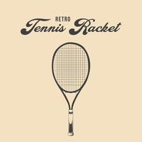 retro tennisschläger vektor stock illustration