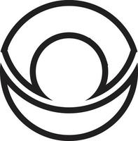 abstrakt cirkel logotyp med hål illustration i trendig och minimal stil vektor