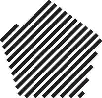 abstrakte Pentagon-Logo-Illustration im trendigen und minimalistischen Stil vektor