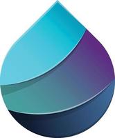 abstrakte Wassertropfen-Logo-Illustration im trendigen und minimalistischen Stil vektor