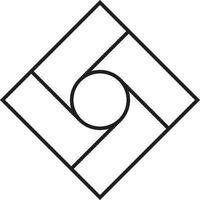abstrakt fyrkant logotyp med cirkel illustration i trendig och minimal stil vektor