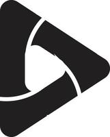 abstrakte Play-Button-Logo-Illustration im trendigen und minimalistischen Stil vektor