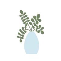 zimmerpflanze in flacher illustration der vase vektor