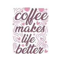 Kaffee macht das Leben besser, Kaffeezitate vektor